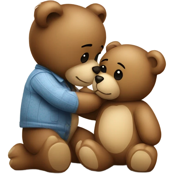 teddy bear kissing another teddy bear emoji