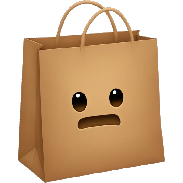 brown shopping bag emoji