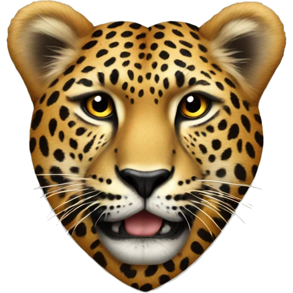 🩶 este corazon con estampado de leopardo emoji