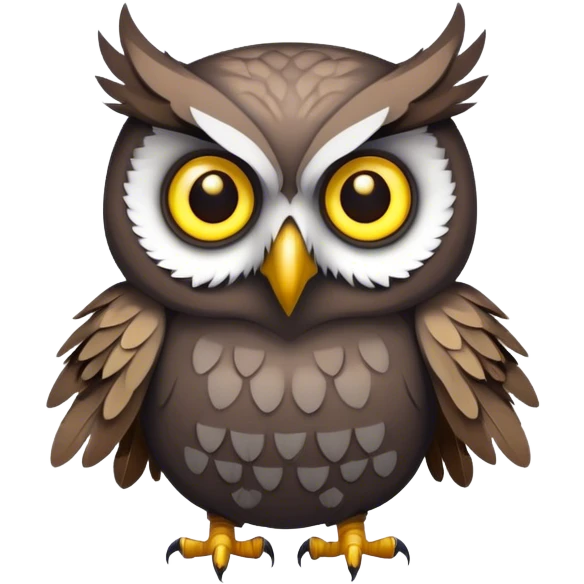 creepy owl full body emoji