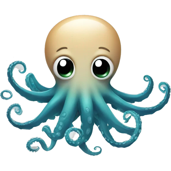 octopus with a big smile emoji