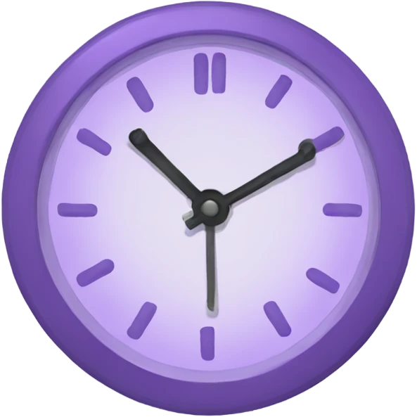 Lavender clock emoji