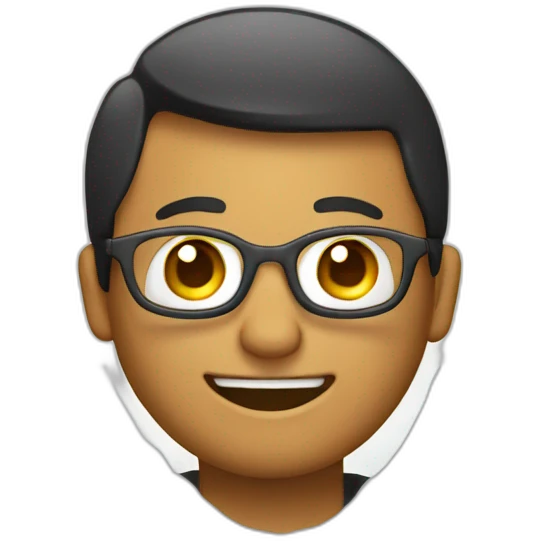 Trabajando frente a una laptop muy feliz emoji