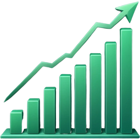dark green growth graph emoji