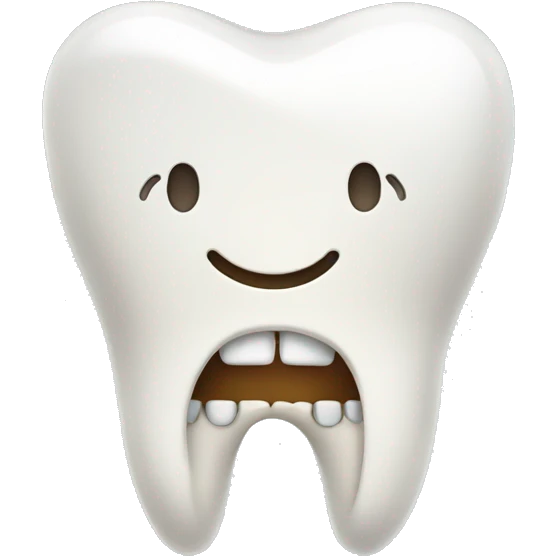 a tooth with braces emoji