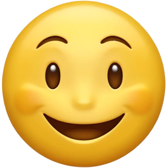 Happy yellow emoji face, gently bouncing up and down. Ultra smooth coherent movement, shot with IMAX Camera, hyper detailed photorealism, ultra high definition, cinematic crisp realism. White background, close-up. emoji