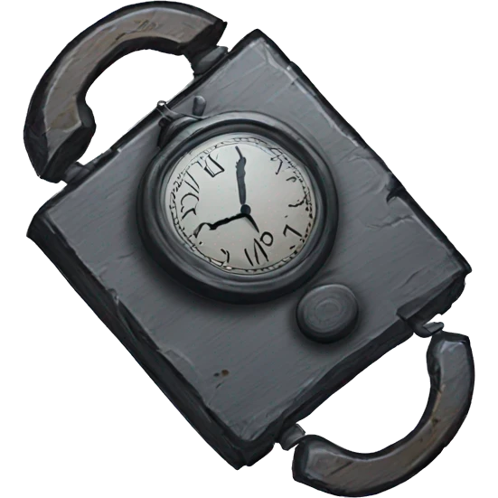 timeless clock on white emoji