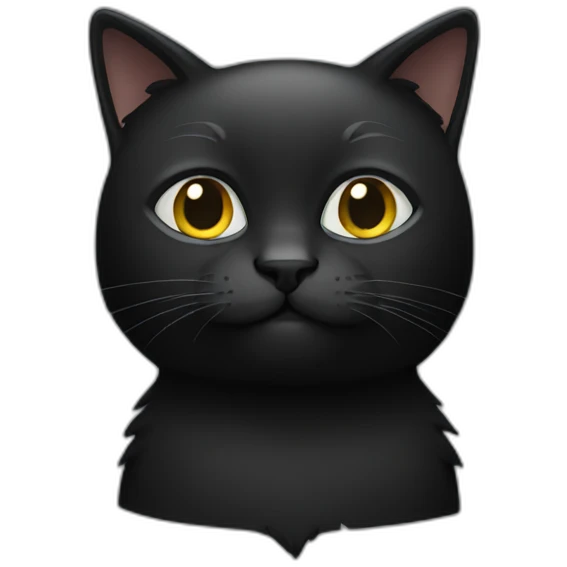 black cat full body emoji