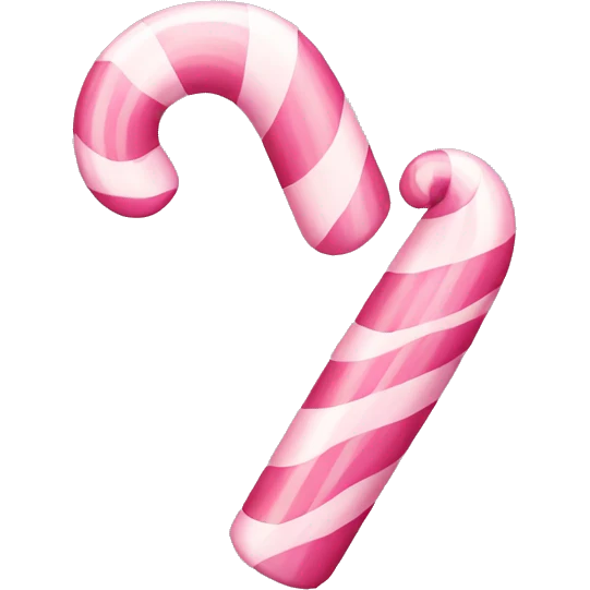 Neutral pink candy cane  emoji