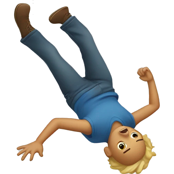 small person falling emoji