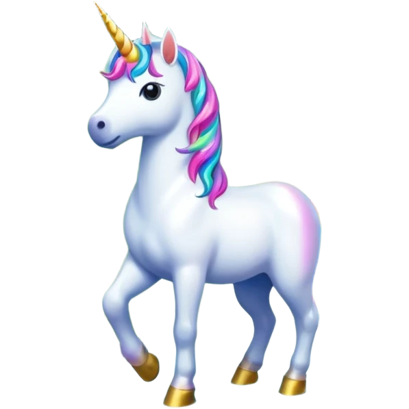 Unicorn in front of waterfall emoji
