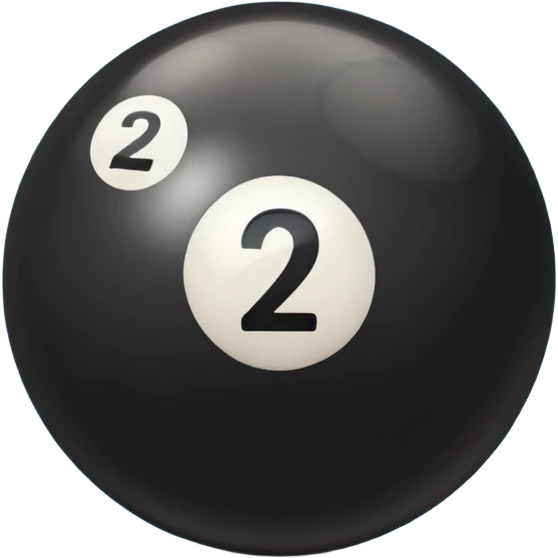 make a pool ball with the number 2 on it-make it black please emoji