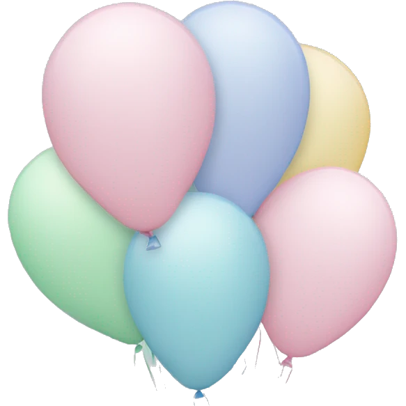 Pale Pastel balloons emoji
