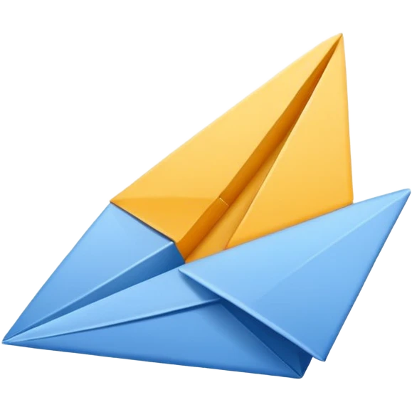email inbox with paper plane, minimal emoji