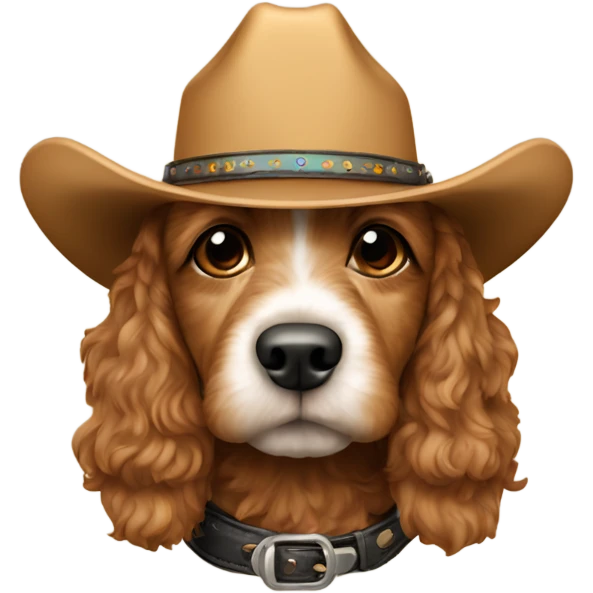 Cockapoo with cowboy hat emoji