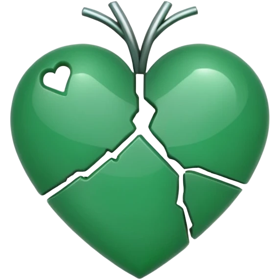 A green broken heart emoji