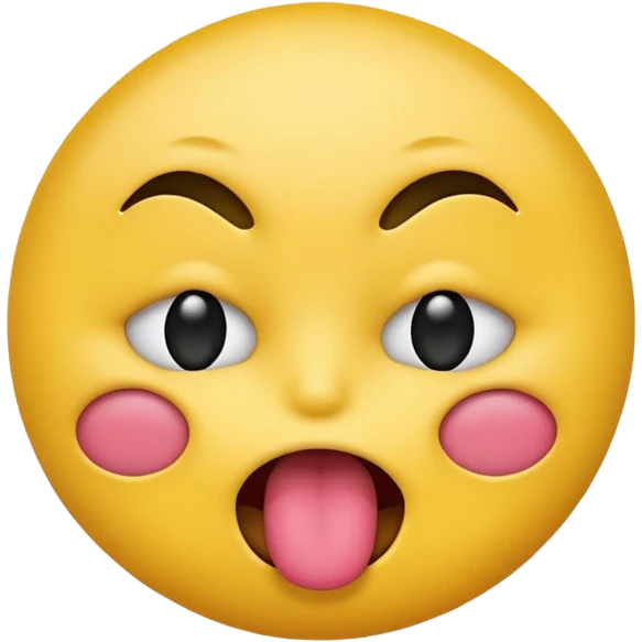 Fassa um emoji simples aquele da carinha amarelo dando língua e dando coloco de forma bem rebelde emoji