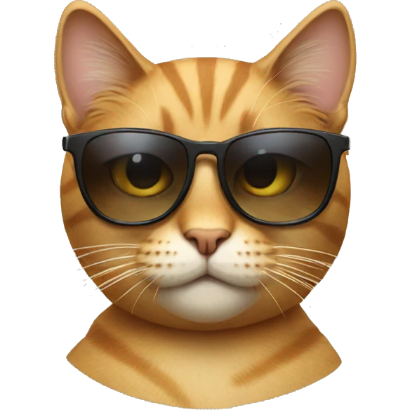 Cat with sunglasses emoji