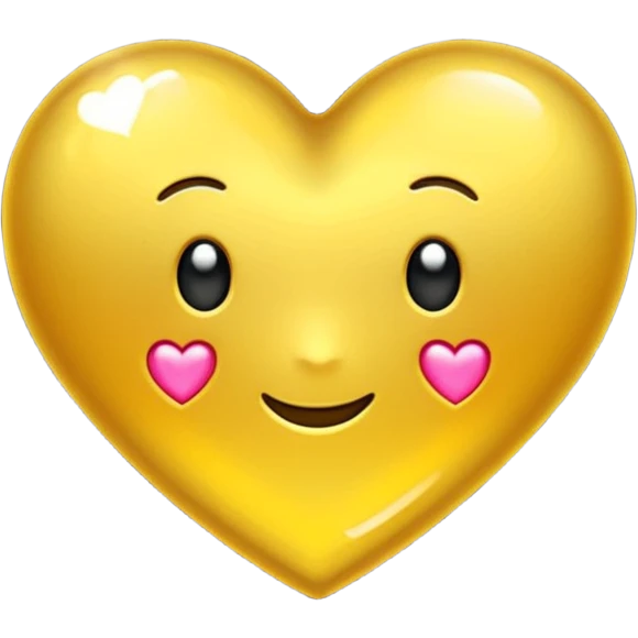 Bijoux Coeur doré rayon lumineux emoji