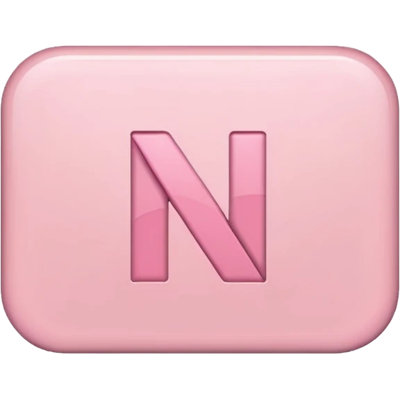Netflix aesthetic "N" logo in pastel pink emoji
