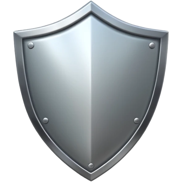 generate a ultra realistic shiny steel shield emoji