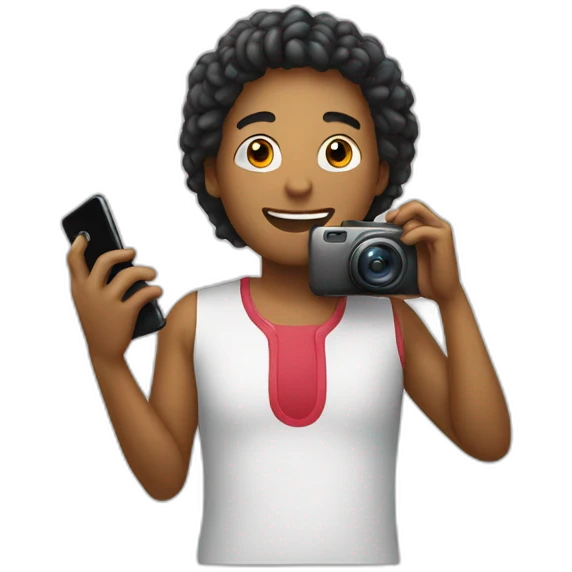 takes a photo on the phone emoji