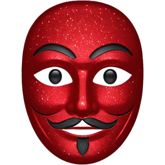red glitter anonymous emoji