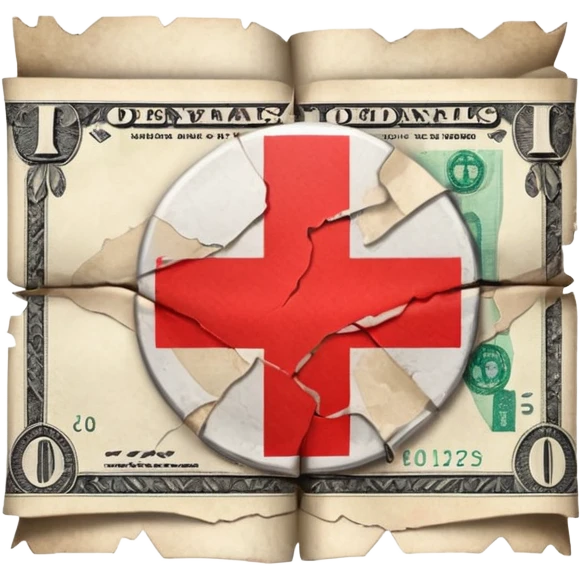 a money billet with a red cross through, like for free emoji