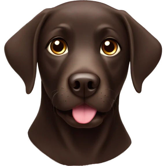 Dark Chocolate Labrador with cute stars and sparkles  emoji