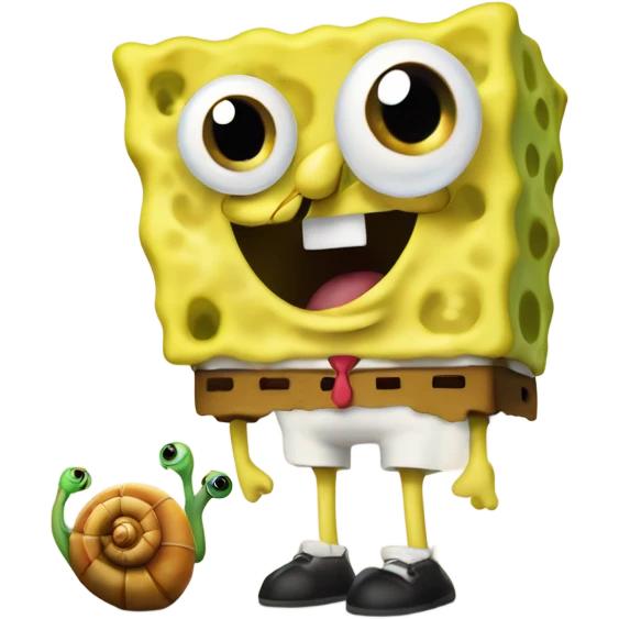 SpongeBob SquarePants with Gary the snail  emoji