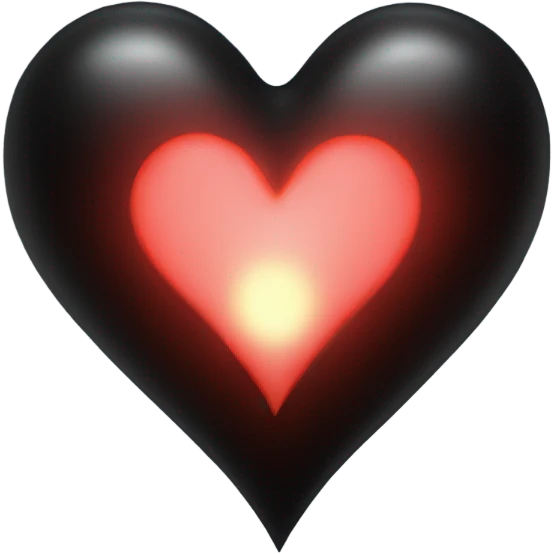 Black heart red shine  emoji