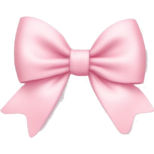 light pink bow on light pink bow emoji