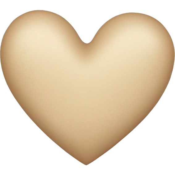 beige heart emoji