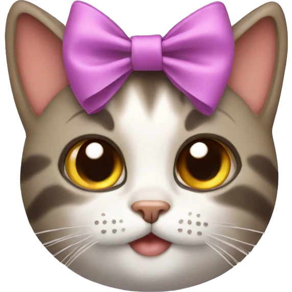 Cat with bow emoji