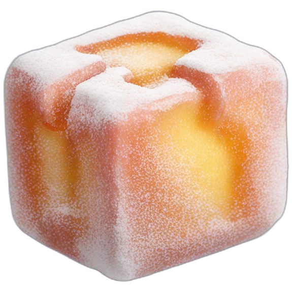 Turkish delight candy with powdered sugar emoji