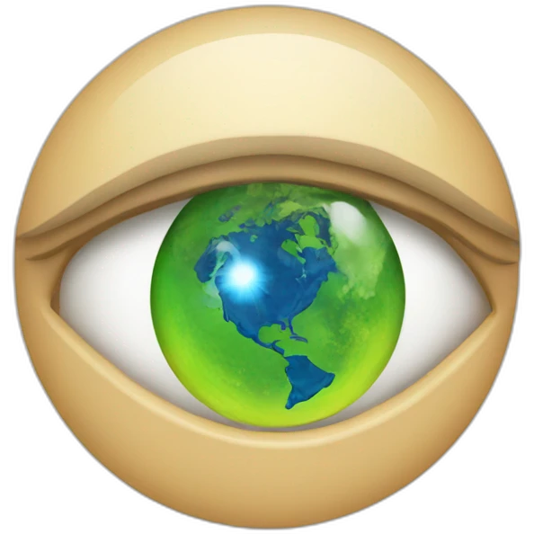 the earth in the eye emoji