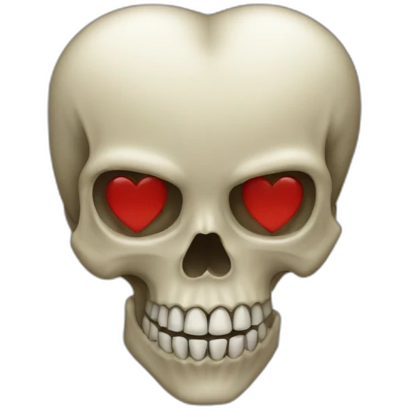 heart shape skull emoji