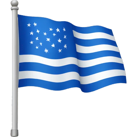 blue and white flag emoji