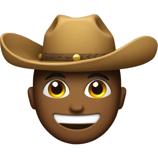 emoj with    cowboy hat emoji
