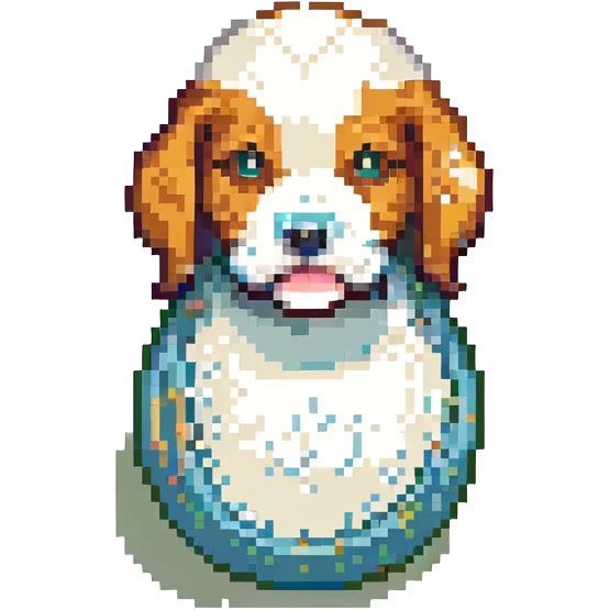 bowling skittle with puppy head on top emoji