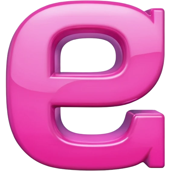 mix color pinks 3d letter p emoji