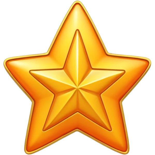 A star coin coin is yellow and star is orange emoji