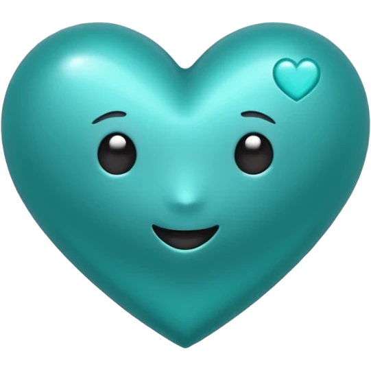 A teal heart emote that is a gif emoji