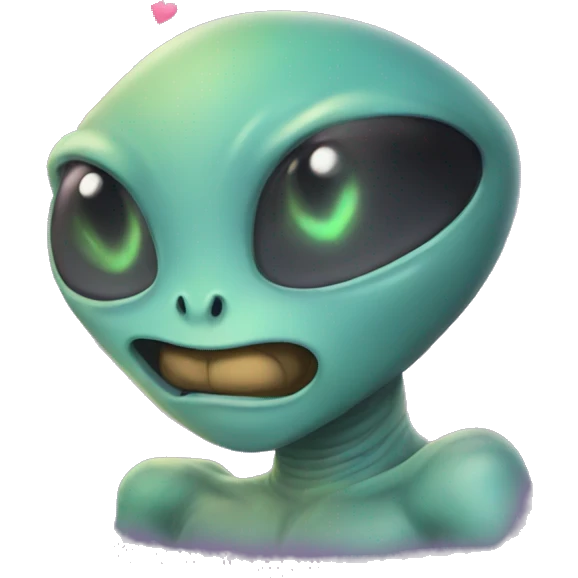 Alien in love emoji