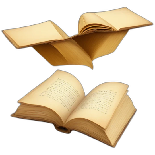 Flying books emoji
