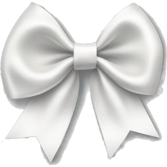 white satin bow emoji