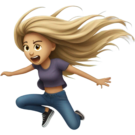 Girl head banging  emoji