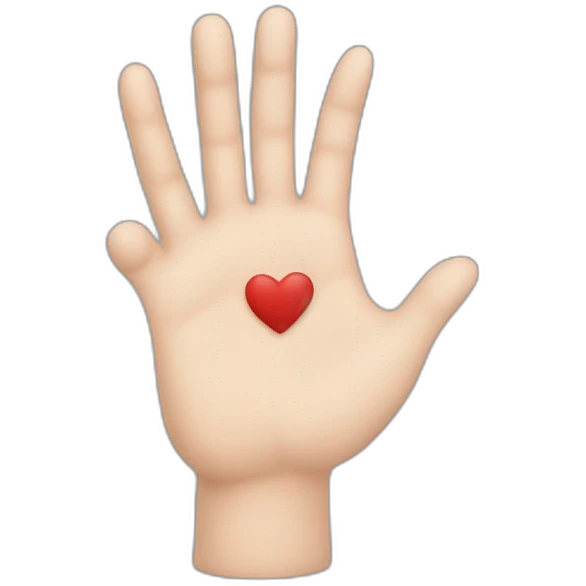 Cœur 1vec la main emoji