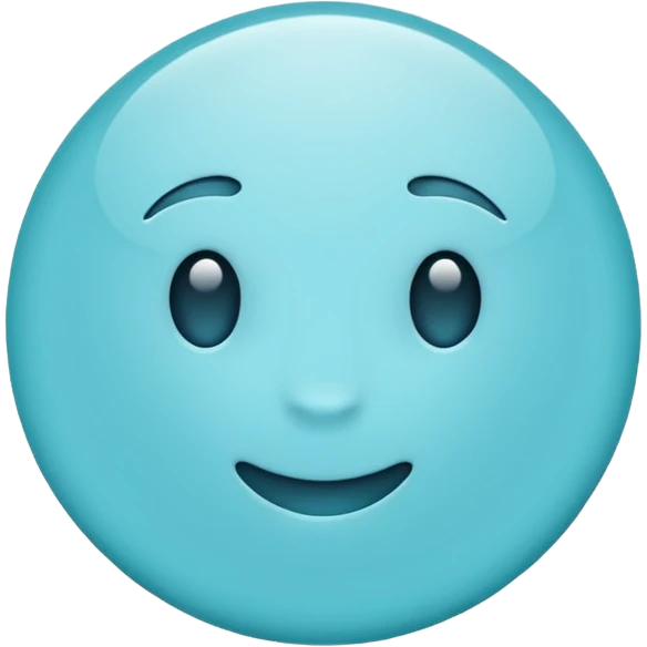 cyan circle plain with shade emoji