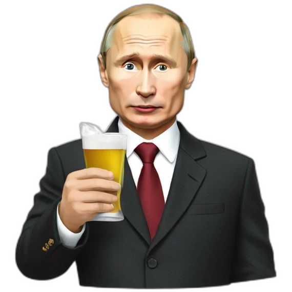Vladimir Putin drinking emoji